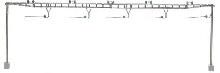 Sommerfeldt 370 - H0 Quertragwerk komplett mit 2 Masten, Bausatz
